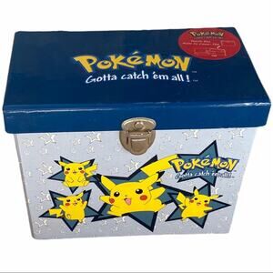 Nintendo Pokemon 1998 90s Pikachu 3-Tier Storage Case